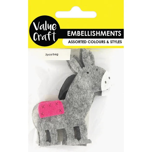 Donkey Shape Felt Embellishment