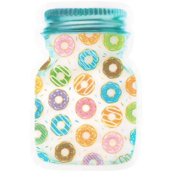 Donut Design Mason Jar Zip Lock Bags (available in 2 sizes)