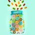 Donut Design Mason Jar Zip Lock Bags (available in 2 sizes)