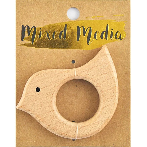 Duck Shape Beechwood Teething Ring