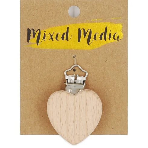 Heart Shape Beechwood Dummy Clip