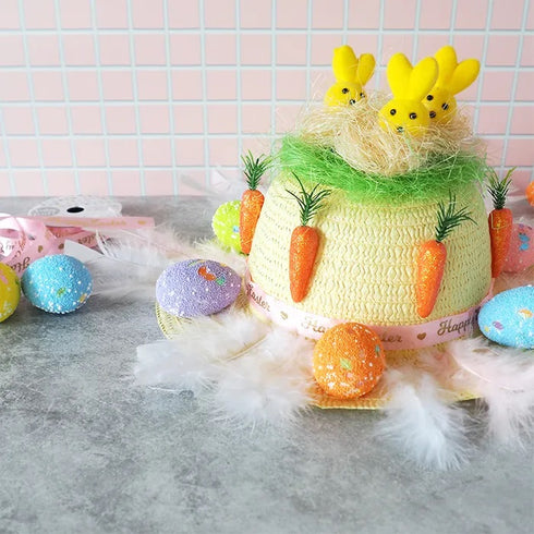 Glitter Carrots Shape Easter Decoration