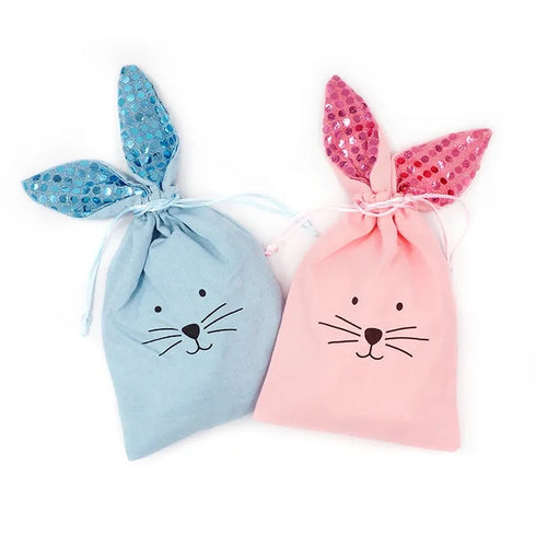 Easter Bunny Design Sequined Treat Bags