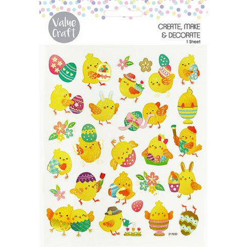 Cute Chicks & Eggs Shape Easter Stickers