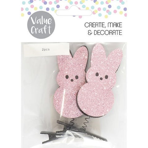 Easter Felt Glitter Bunny On Clip