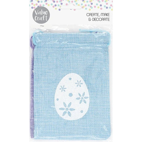 Easter Hessian Egg Design Treat Bags