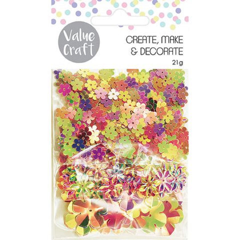 Easter Holographic Flowers Table Scatters