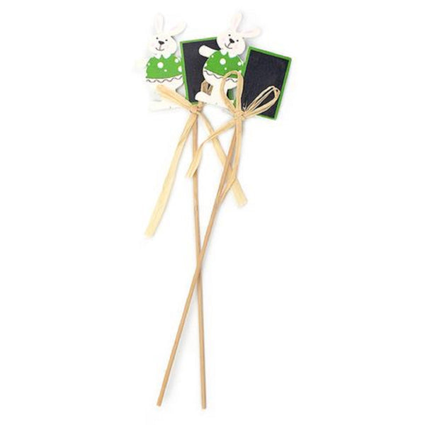 Easter Wooden Blackboard Bunny Stick