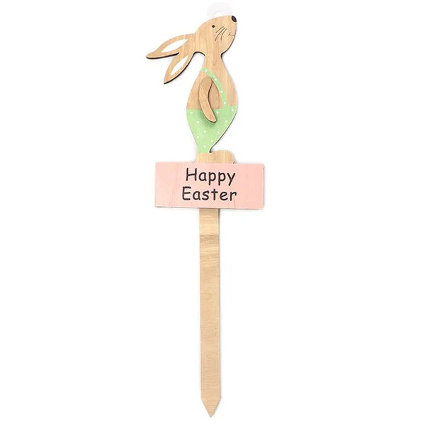 Easter Wooden Decoration Boy Bunny Pick