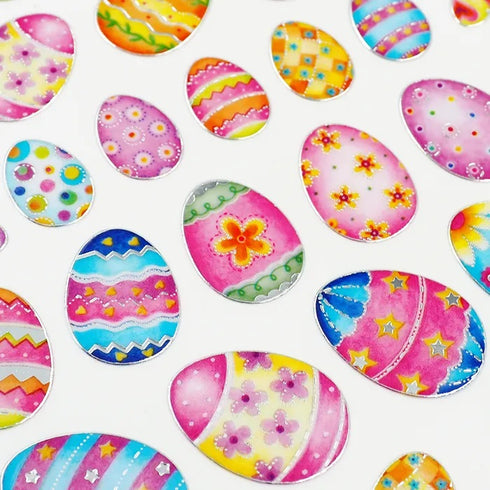 Eggs & Flowers Shape Easter Stickers