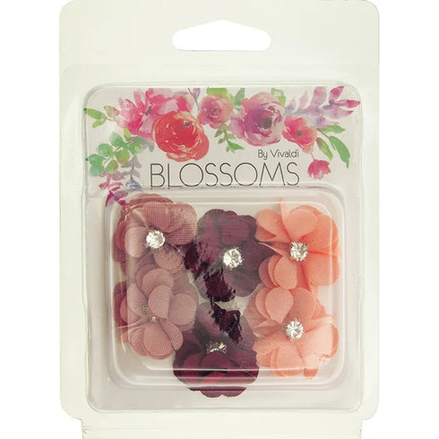 Fabric Daisy Flowers with Rhinestone (available in 2 colours)