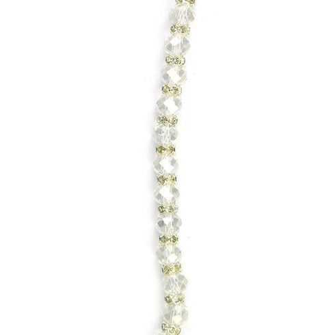 Facet Bead with Diamante Spacer Strung Beads