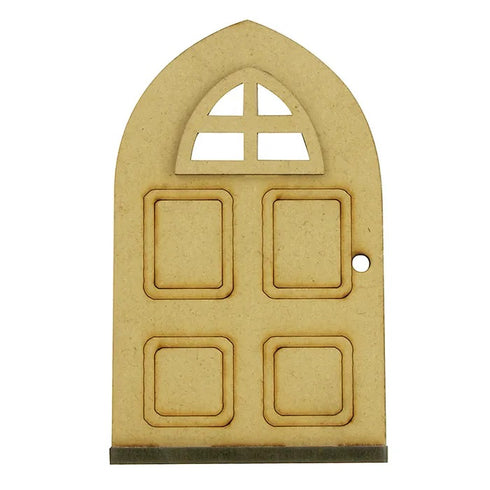 Wooden Fairy Door Shape with Window