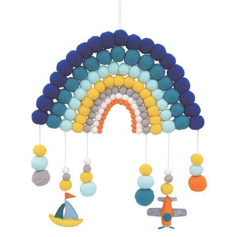 DIY Beautiful Wall Hanging Craft Kit - Pom Pom Rainbow
