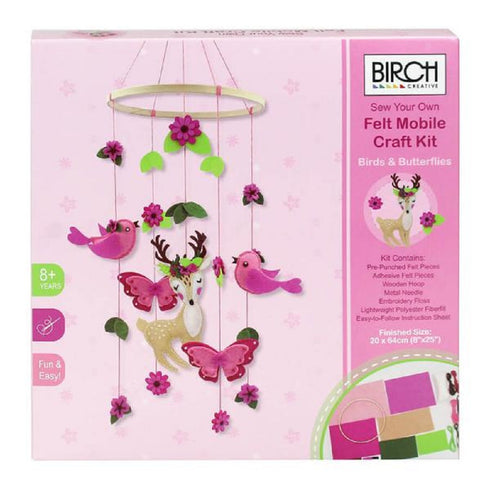 DIY Felt Mobile Craft Kit - Birds & Butterflies