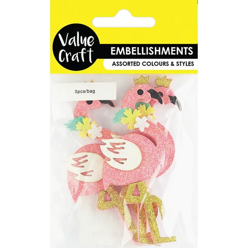 Flamingo Shape Felt Embellishment