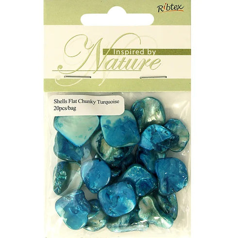 Flat Chunks Shell Beads (available in 2 colours)