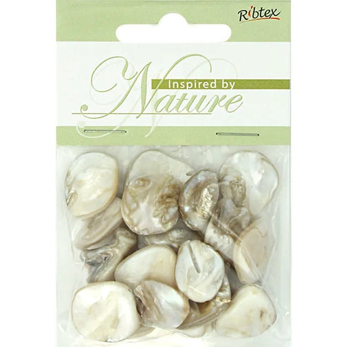 Flat Chunks Shell Beads (available in 2 colours)