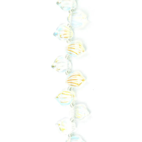 Flat Plastic Shell Shaped & Seed Strung Beads