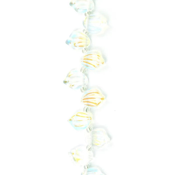 Flat Plastic Shell Shaped & Seed Strung Beads