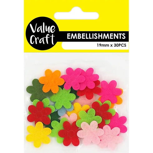 Flower Shape Felt Embellishments
