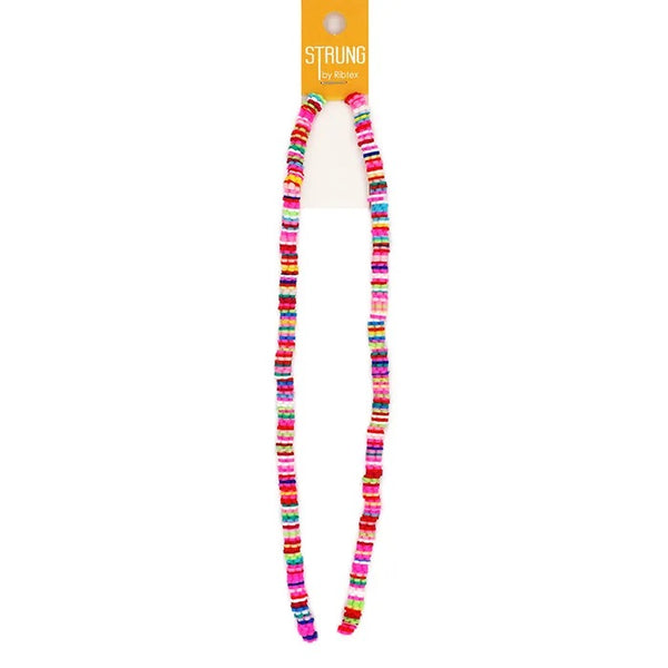 Flower Shape Poly Clay Heishi Strung Beads