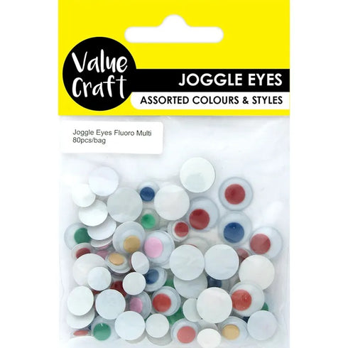 Fluorescent Colour Craft Joggle Eyes