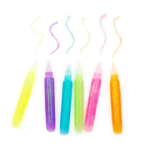 Fluro Colours Craft Glitter Glue Pens