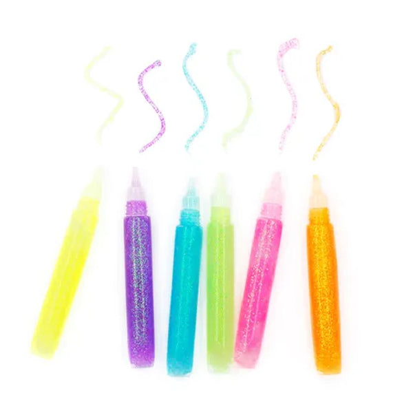 Fluro Colours Craft Glitter Glue Pens