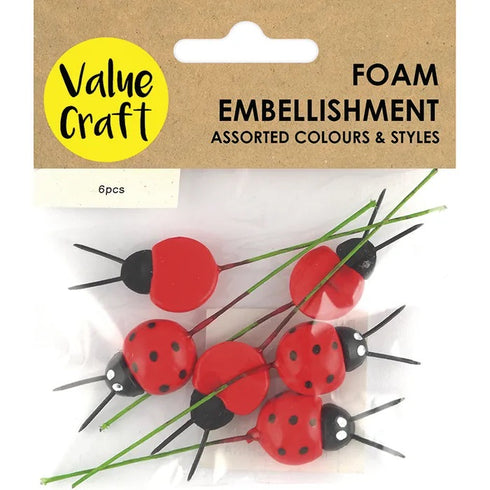 Foam Ladybird Embellishments