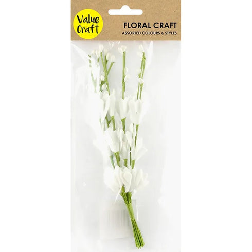 Foam Tulip Flowers With Spray (available in 2 colours)