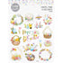 Foil Egg Baskets Shape Easter Stickers