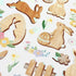 Foil Wood Bunnies Shape Easter Stickers