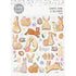 Foil Wood Bunnies Shape Easter Stickers