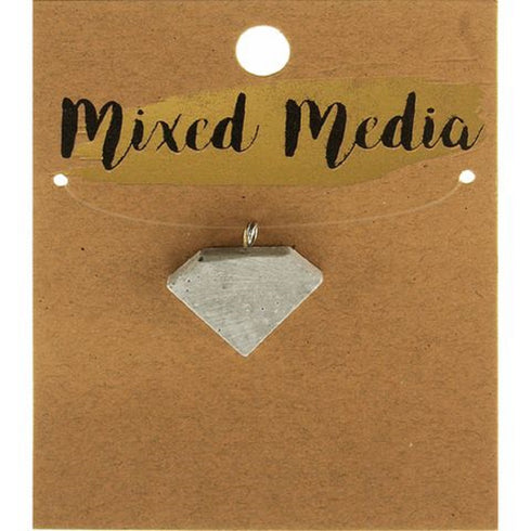 Geo Diamond Pendant Cement Bead