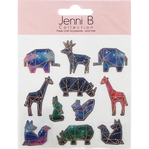 Geometric Animals 3D Sticker