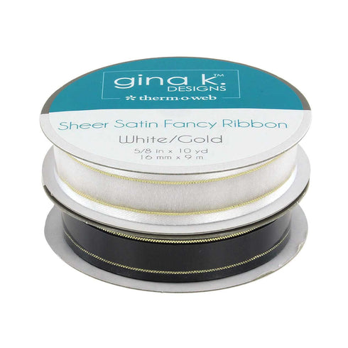 Gina K Designs Sheer Satin Fancy Ribbon (available in 2 colours)