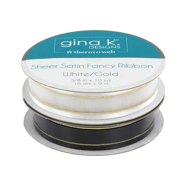 Gina K Designs Sheer Satin Fancy Ribbon (available in 2 colours)