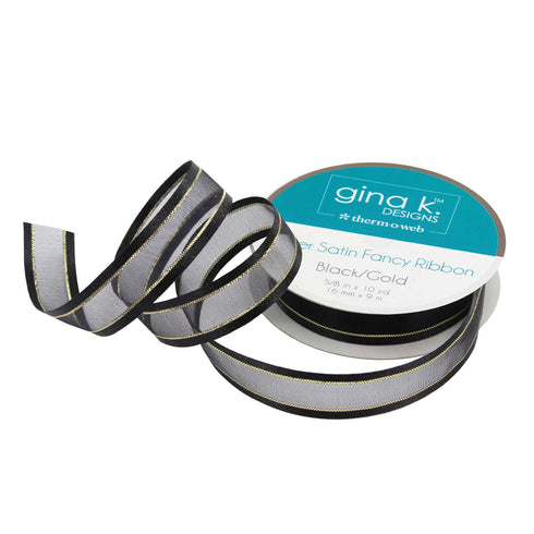 Gina K Designs Sheer Satin Fancy Ribbon (available in 2 colours)