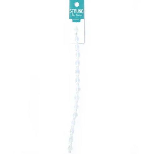 Glass Facet Small Teardrop Strung Beads (available in 7 colours)