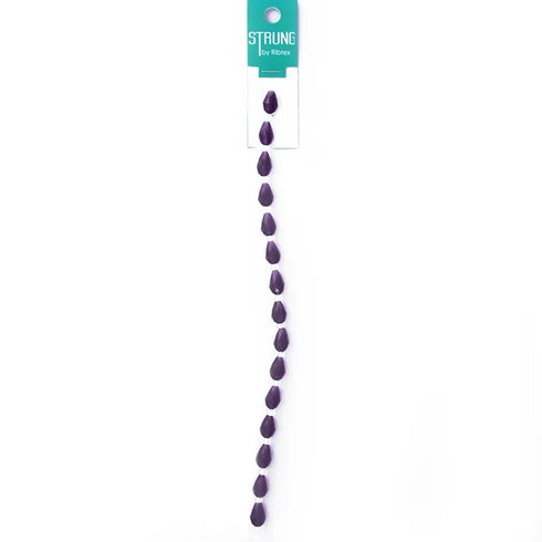 Glass Facet Small Teardrop Strung Beads (available in 7 colours)