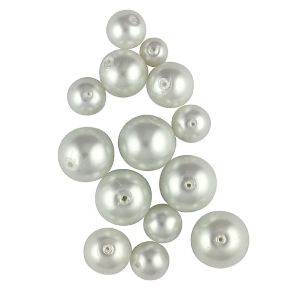 White Colour Glass Pearl Beads