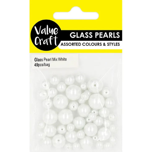White Colour Glass Pearl Beads