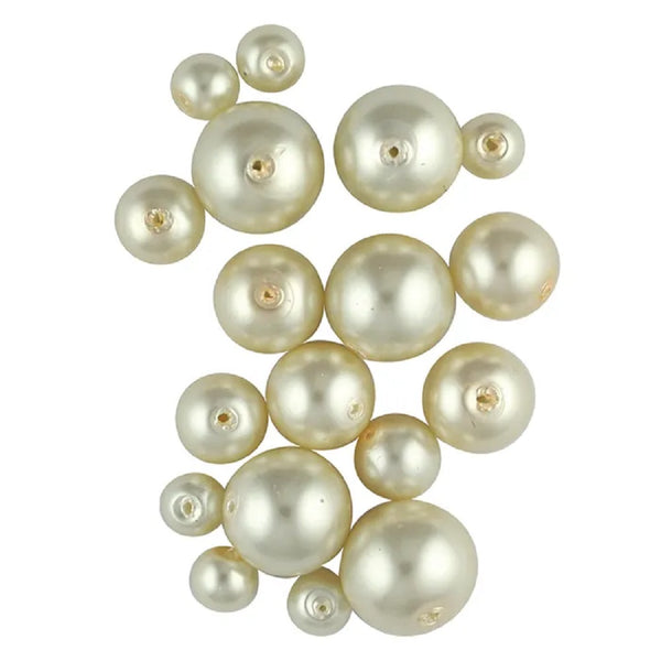 Ivory Colour Glass Pearl Beads