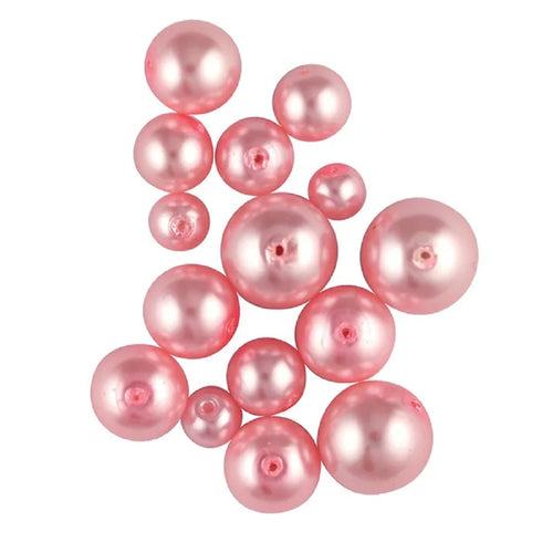 Soft Pink Colour Glass Pearl Beads