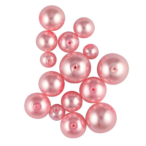 Soft Pink Colour Glass Pearl Beads
