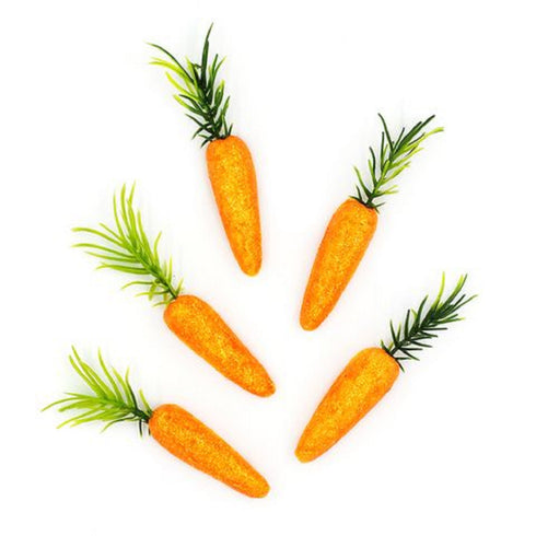 Glitter Carrots Shape Easter Decoration