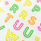 Glitter Neon Colour Alphabet Stickers