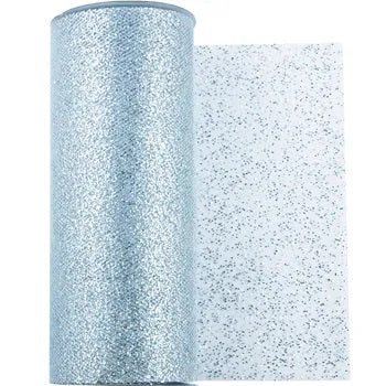 Glitter Tulle Nylon Ribbon Rolls (available in 8 colours)
