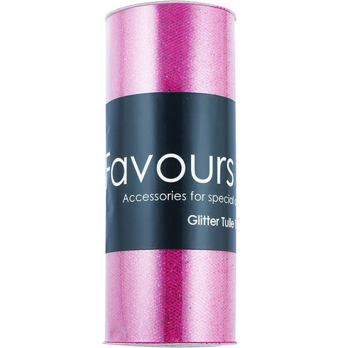Glitter Tulle Nylon Ribbon Rolls (available in 8 colours)